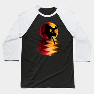 werewolf yellow red moon 2 Baseball T-Shirt